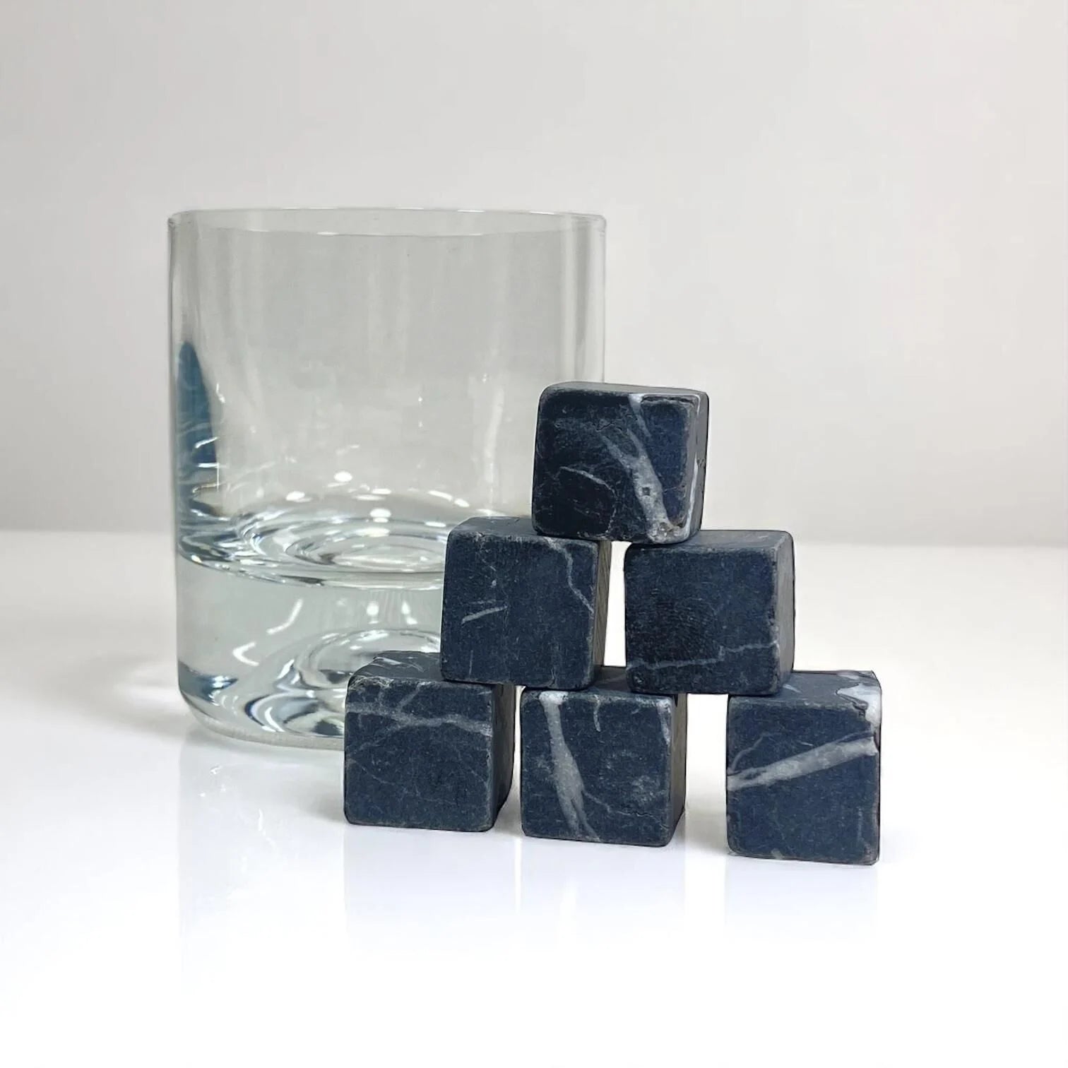 🪨 Doğal Mermer Buz Küpleri — 6’lı Set